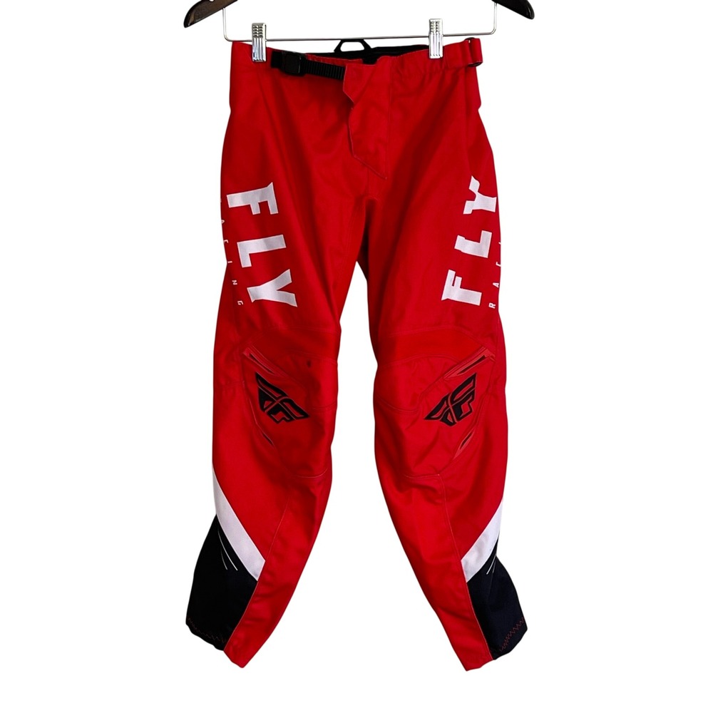 Fly Racing F-16 Motocross Pants Red White Black Size 26 Dirt Bike Gear BMX